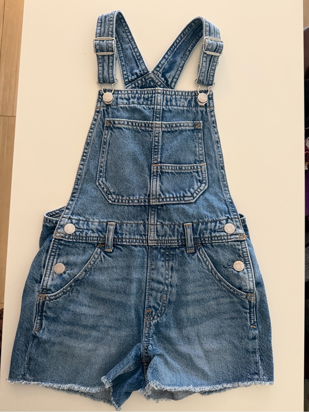 GAP Classic Denim Short Overalls for Kids - Size 8 M